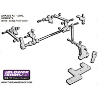 Dual Carb Linkage Kit - Suit 4150 & 4500 Carburettor, Sideways Mount