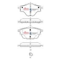 DBA DB15165SS Street Series Brake Pad Set Rear