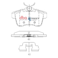 DBA DB15167SS Street Series Brake Pad Set Rear