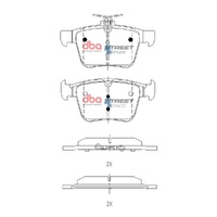 DBA DB2415SS Street Series Brake Pad Set Rear