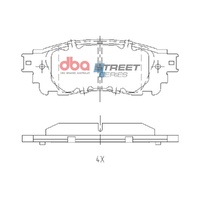 DBA DB2419SS Street Series Brake Pad Set Rear