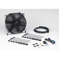 Hydra-Cool Heavy Duty Transmission Cooler - With 10" Thermo Fan & 3/8" Push-On Hose, 280mm (W) x 300mm (L) x 69mm (Thick With Fan)