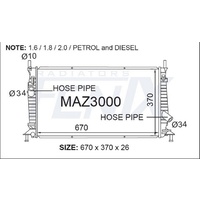 Fenix Radiator (MAZ3000-PA26A)