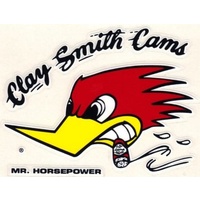 Clay Smith Cams Sticker - Small With Woodpecker logo, 2.375" (H) x 3.5" (W) L/H