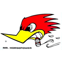 Clay Smith "MR HORSEPOWER" Sticker - Large With Woodpecker logo, 6.5" (H) x 11" (W) L/H