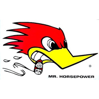 Clay Smith "MR HORSEPOWER" Sticker - Large With Woodpecker logo, 6.5" (H) x 11" (W) R/H
