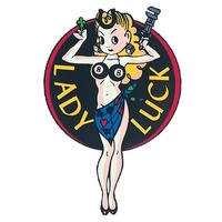 Lady Luck Sticker - 6" Tall