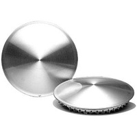 Spun Aluminium Moon Disc - Suit 16" Wheel, Snap-On Type