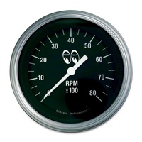 3-3/8" 8000 RPM Tacho, Black Face