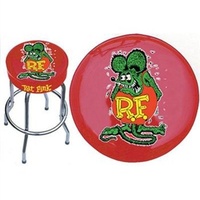 30" Tall Swivel Barstool - With Rat Fink Logo