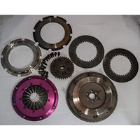 Exedy Hyper Twin Plate Carbon-D Clutch Kit PUSH TYPE Up To 02/1993 (CARBON FRICTION MATERIAL, SPRUNG CLUTCH DISC) (NM032HDMC1)