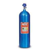 Nitrous Bottle 15-lb. (Electric Blue) 27" x 7" dia. With Hi-Flo Valve
