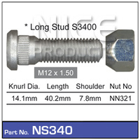 Wheel Stud - Front & Rear (NS340)