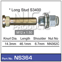 Wheel Stud & Nut Front & Rear (NS364)