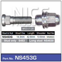 Wheel Stud & Nut Front & Rear (NS453G)
