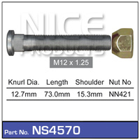 Extended Wheel Stud & Nut Front & Rear (NS4570)