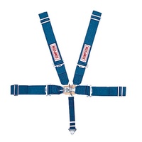 5 Point Harness - Blue 55" Latch & Link, Pull Down, Wrap Around Bar Mount
