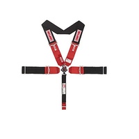 Drag Racing 5 Point Harness - Black Camlock, Pull Down, Wrap Around, Covered In Nomex