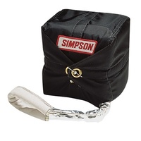 10' Sky Jacker Drag Chute - Black Chute With Black Nylon Pack & Simpson Logo On Chute, Up To 200 mph