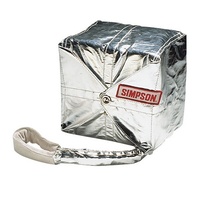 12' Crossform Drag Chute - Black Chute With Aluminised (Silver) Pack Suit TF/FC & Alcohol Up To 300 mph