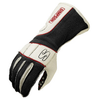 Vortex Glove - Black/White, Large, SFI 3.3/5