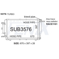 Radiator (SUB3576-PA26A)