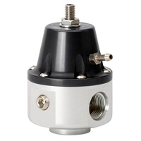 EFI Fuel Pressure Regulator (2000 HP) - Black With -8 AN Inlet & Outlet, & 1/8" NPT Gauge Port (TS-0401-1106)
