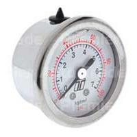 Fuel Pressure Gauge - White Face, Liquid Filled, 0-100 PSI With 1/8" NPT Thread (TS-0402-2023)