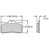 Smart Pad Brake Pad Set with BP-10 Compound (WB150-8850K)