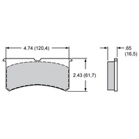 Smart Pad Brake Pad Set with BP-10 Compound (WB150-8855K)