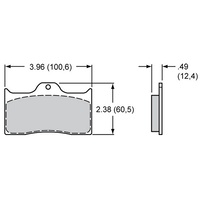Smart Pad Brake Pad Set with BP-20 Compound (WB150-9413K)