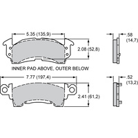Smartpad Brake Pad Set with BP-20 Compound (WB150-9421K)