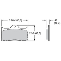 PolyMatrix Brake pad Set with A Compound (WB15A-5734K)