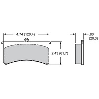 PolyMatrix Brake Pad Set with A Compound (WB15A-5735K)