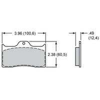 PolyMatrix Brake Pad Set with E Compound (WB15E-6096K)