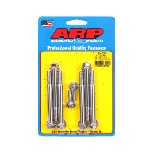 Water Pump & Thermostat Bolt Kit, Hex Head S/S - Suit GM LS Series (434-3201)