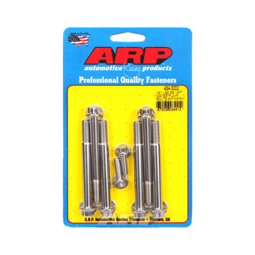 Water Pump & Thermostat Bolt Kit, 12-Point Head S/S - Suit GM LS Series (434-3202)