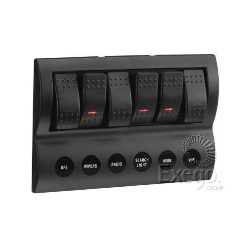 6-Way L.E.D Switch Panel with Fuse Protection (63193)
