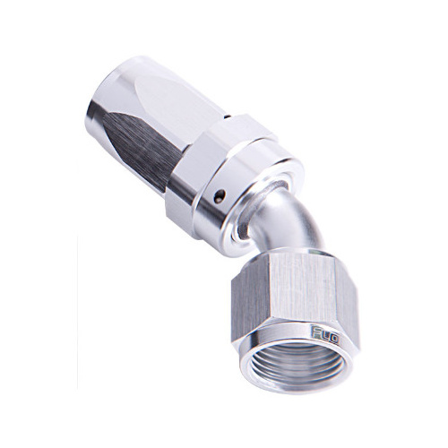 Aeroflow 100 Series Taper Hose End -04AN Female to -04AN Hose 45-Degree Silver AF102-04S