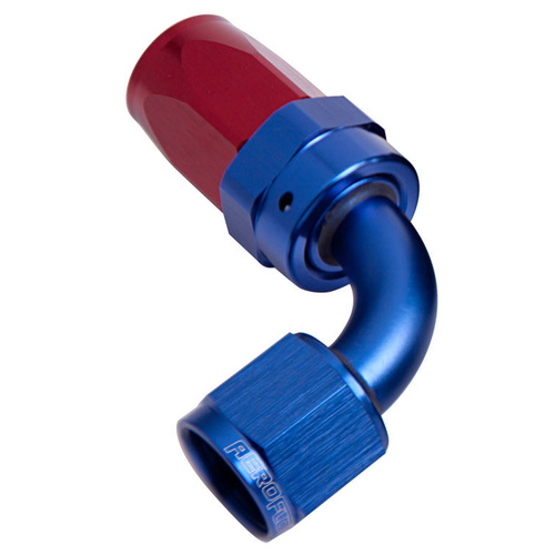 Aeroflow 100 Series Taper Hose End -16AN Female to -16AN Hose 90-Degree Blue AF103-16