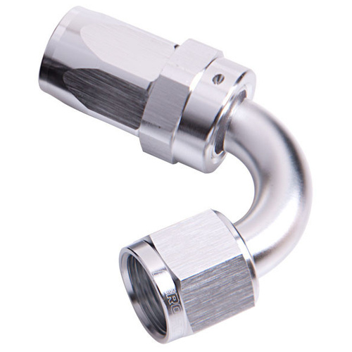 Aeroflow 100 Series Taper Hose End -12AN Female to -12AN Hose 120-Degree Silver AF104-12S