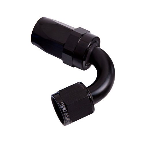Aeroflow 100 Series Taper Hose End -16AN Female to -16AN Hose 120-Degree Black AF104-16BLK