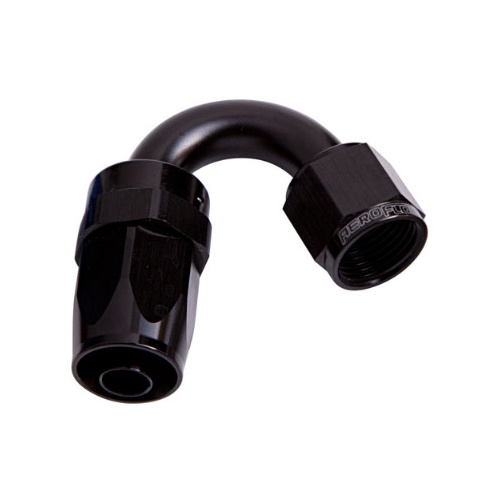 Aeroflow 100 Series Taper Hose End -20AN Female to -20AN Hose 150-Degree Black AF105-20BLK
