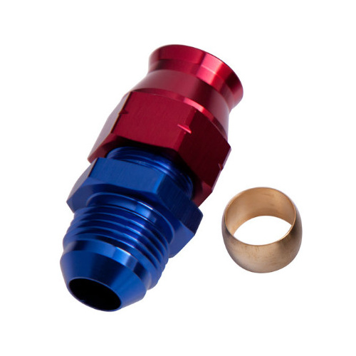 Aeroflow 3/8'' HARD LINE TO -6AN MALE ADAPTER BLUE w/ OLIVE