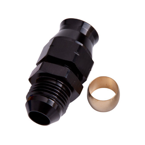 Aeroflow 3/4'' HARD LINE TO -12AN MALEADAPTER BLACK w/ OLIVE