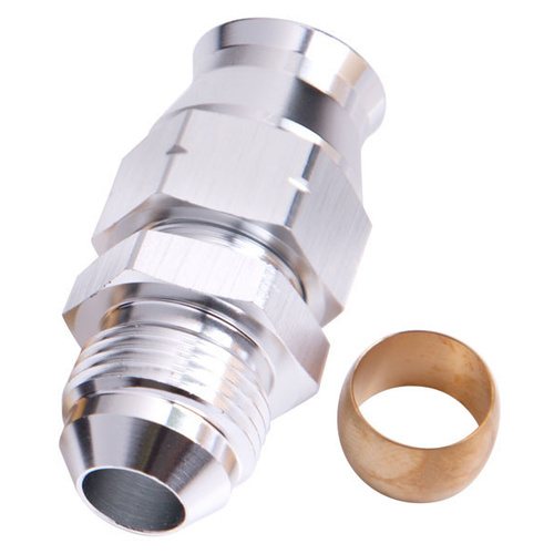 Aeroflow 3/4'' HARD LINE TO -12AN MALEADAPTER SILVER w/ OLIVE