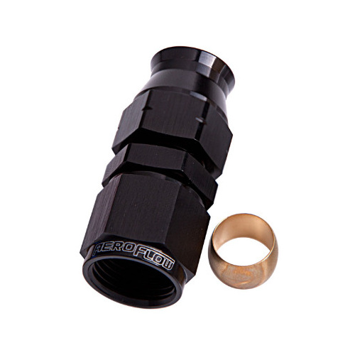 Aeroflow 1/2'' HARD LINE TO -8AN FEMALEADAPTER BLACK W/ OLIVE