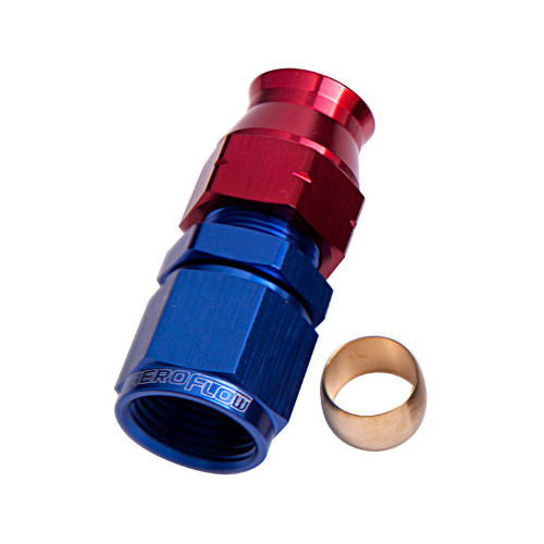 Aeroflow 5/8'' HARD LINE TO -10AN FEMALEADAPTER BLUE w/ OLIVE