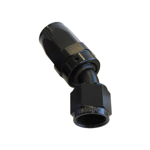 Aeroflow 100 Series Taper Hose End -08AN Female to -08AN Hose 30-Degree Black AF117-08BLK
