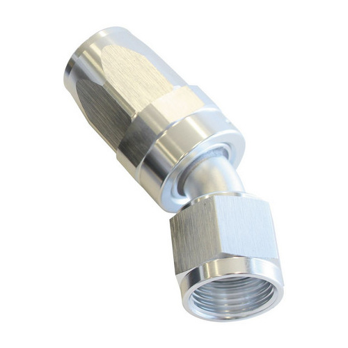 Aeroflow 100 Series Taper Hose End -08AN Female to -08AN Hose 30-Degree Silver AF117-08S